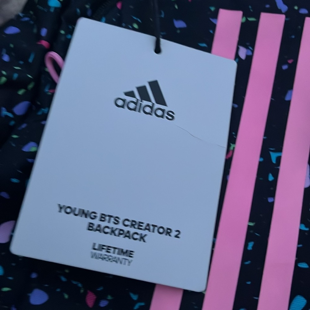 Adidas - Young BYS Creator 2 
 Black and Pink Speckled Backpack - Picture 4 of 7